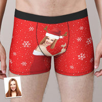 Custom Girlfriend Face Boxers Shorts Personalised Photo Underwear Christmas Gift for Men