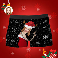 Custom Girlfriend Face Boxers Shorts Personalised Photo Underwear Christmas Gift for Men