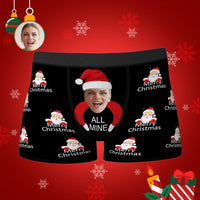 Custom Girlfriend Face Boxers Shorts All Mine Personalised Photo Underwear Christmas Gift for Men