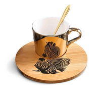 Leopard Coffee Mug Image Coffee Cup Funny Coffee Cups Saucer Set Creativity Valentine's Day Gifts