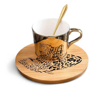 Leopard Coffee Mug Image Coffee Cup Funny Coffee Cups Saucer Set Creativity Valentine's Day Gifts