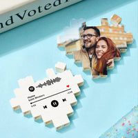 Christmas Gifts Custom Spotify Code Building Brick Personalized Photo Block Heart Shape