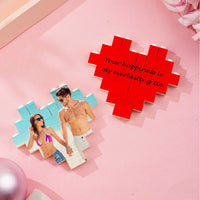 Custom Spotify Code Building Brick Personalized Photo Block Heart Shape