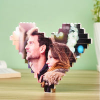 Christmas Gifts Custom Spotify Code Building Brick Personalized Photo Block Heart Shape