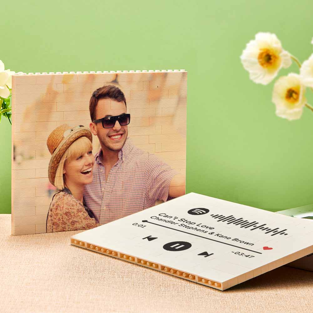 Christmas Gifts Spotify Personalized Building Brick Photo Block Frame