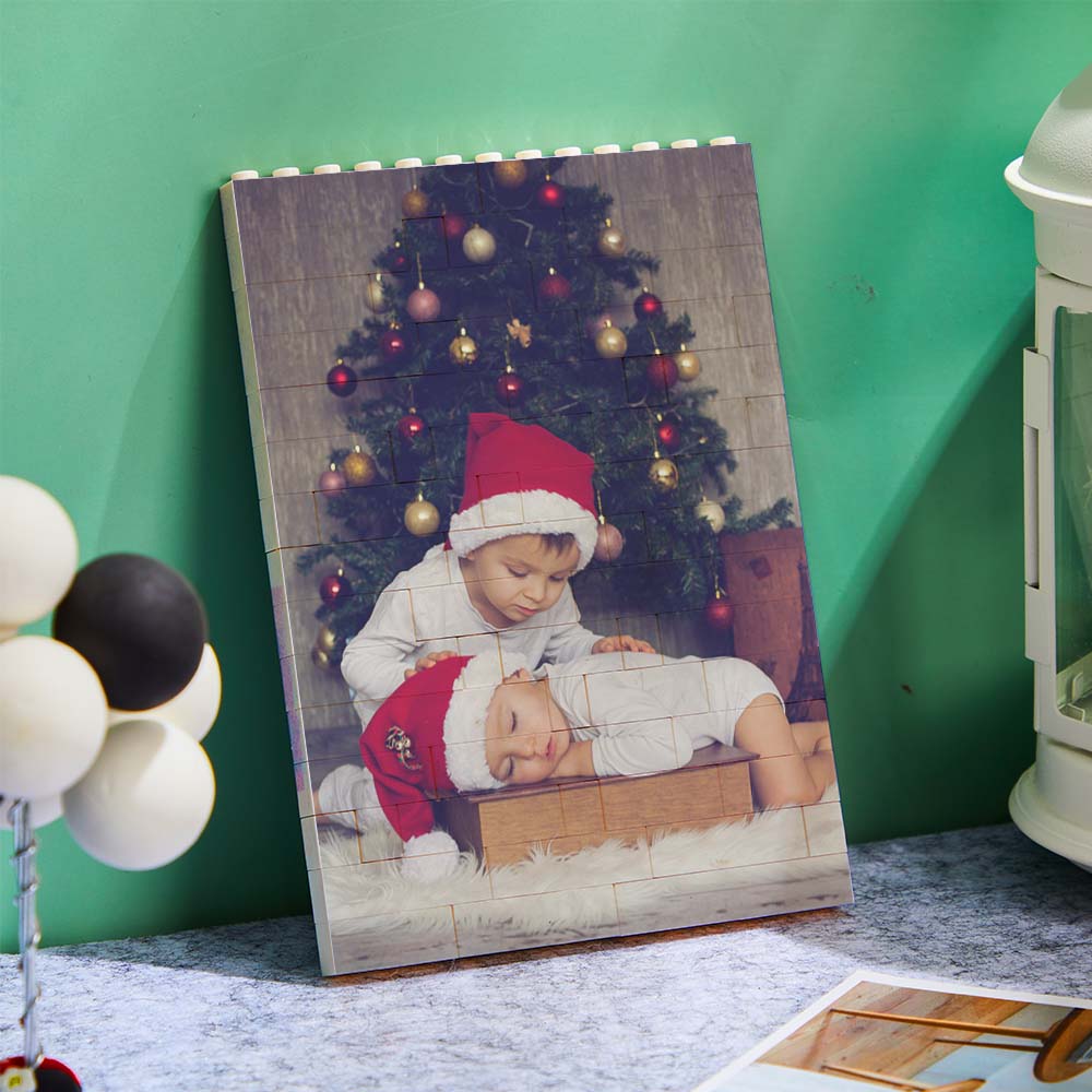 Christmas Gifts Personalized Brick Rectangle Building Photo Block Spotify Code Custom Text Frame