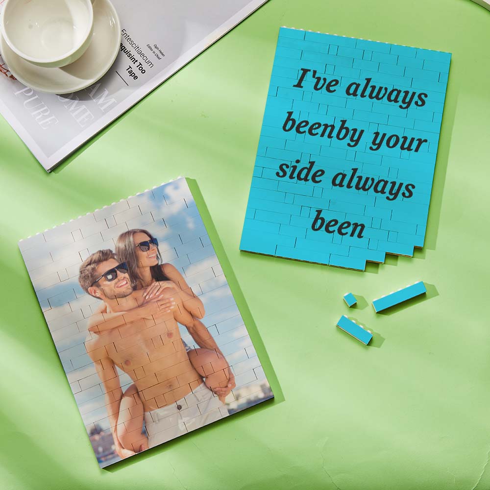 Personalized Brick Rectangle Building Photo Block Spotify Code Custom Text Frame Valentine's Day Gifts