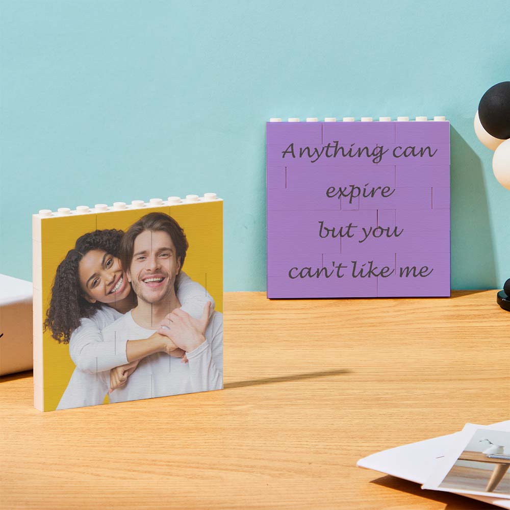 Personalized Building Brick Square Photo Block Spotify Code Custom Text Frame