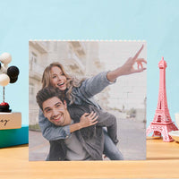 Personalized Building Brick Square Photo Block Spotify Code Custom Text Frame