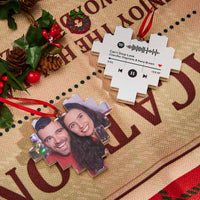 Christmas Gifts Christmas Ornament Personalized Building Brick Custom Spotify Code Heart Photo Block