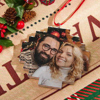 Christmas Ornament Custom Spotify Code Round Photo Block Personalized Building Brick Christmas Gifts