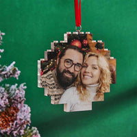 Christmas Ornament Custom Spotify Code Round Photo Block Personalized Building Brick Christmas Gifts