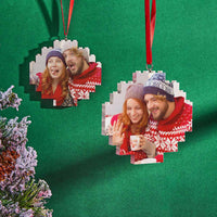 Christmas Ornament Custom Spotify Code Round Photo Block Personalized Building Brick Christmas Gifts