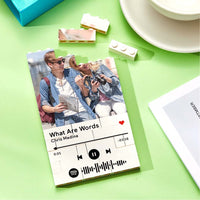 Personalised Photo Building Block Custom Spotify Code Gifts for Him