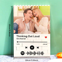 Personalised Photo Building Block Custom Spotify Code Gifts for Him