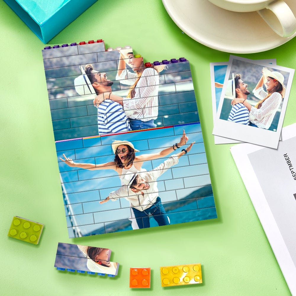 Personalised Colors Building Brick With Spotify Code Custom Photo Block Brick Puzzles Gifts For Couple