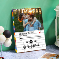 Personalised Colors Building Brick With Spotify Code Custom Photo Block Brick Puzzles Gifts For Couple