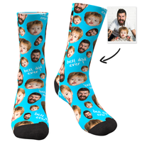 Custom Face Socks To The Best Dad 3D Preview