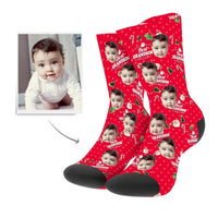 Christmas Custom Grandson Socks