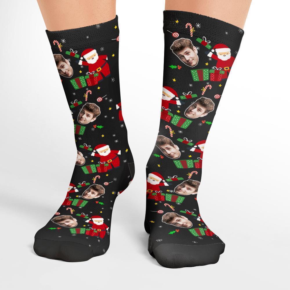 Custom Photo Socks Christmas Funny Face Socks Christmas Surprise Gift