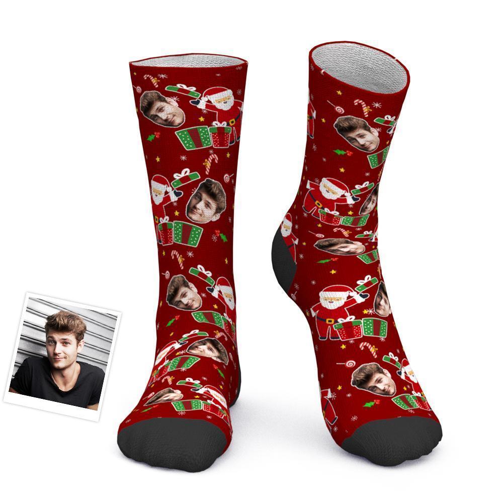 Custom Photo Socks Christmas Funny Face Socks Christmas Surprise Gift