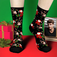 Custom Photo Socks Christmas Funny Face Socks Christmas Surprise Gift