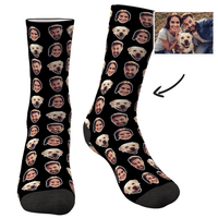 Custom Colorful Socks With Your Photo - Two Faces