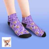 Custom Low cut Ankle Socks Dog