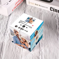 Personalized Photo Cube with Spotify Code Magic Photo Cube Gift For Couple