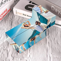 Personalized Photo Cube with Spotify Code Magic Photo Cube Gift For Couple