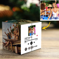 Personalized Magic Photo Cube with Spotify Code Living Room Gifts For Friends