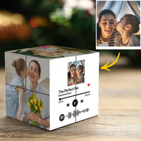 Custom Photo Cube Magic Photo Cube with Spotify Code Gift For Mother