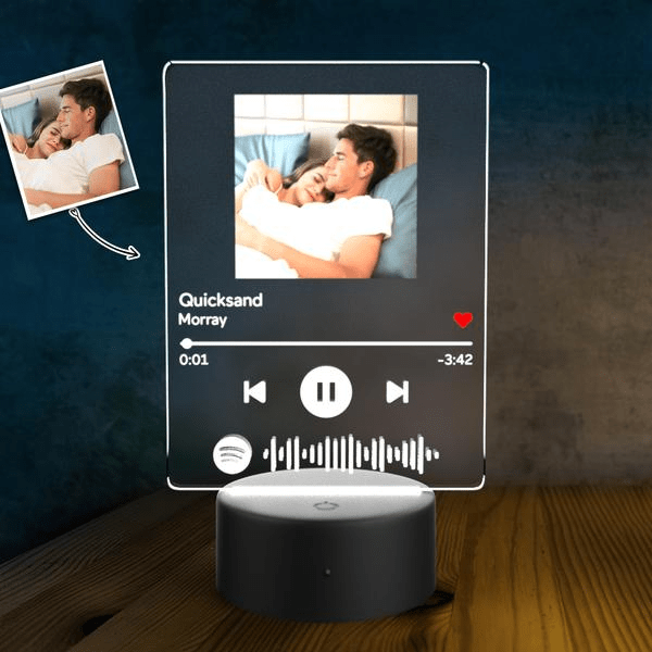 Custom Spotify Plaque Lamp 7 Colors Spotify Photo Lamp Valentines Day Gifts For Him