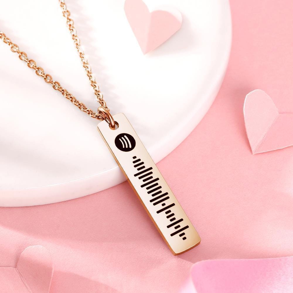 Spotify Necklace Custom Bar Necklace Song Necklace Custom Music Necklace