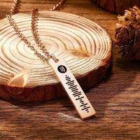 Spotify Necklace Custom Bar Necklace Song Necklace Custom Music Necklace