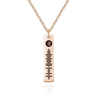 Spotify Necklace Custom Bar Necklace Song Necklace Custom Music Necklace