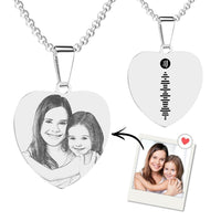 Spotify Necklace Personalized Engrave Photo Necklace Music Code Heart Necklace