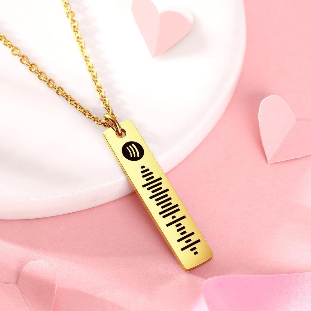 Spotify Necklace Custom Bar Necklace Song Necklace Custom Music Necklace