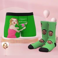 Custom Face Boxer Shorts And Socks Set I Licked It So It's Mine