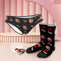 Custom Face Panties And Socks Set - Love