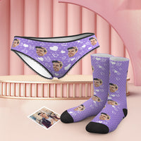 Custom Face Panties And Socks Set - I Love You