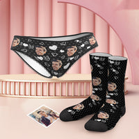 Custom Face Panties And Socks Set - I Love You