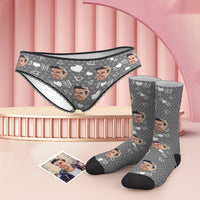 Custom Face Panties And Socks Set - I Love You