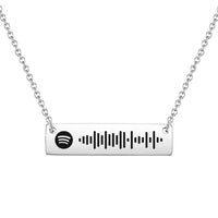 Spotify Necklace Personalized Bar Necklace Music Code Necklace Valentine's Day Gift