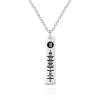 Spotify Necklace Custom Bar Necklace Song Necklace Custom Music Necklace