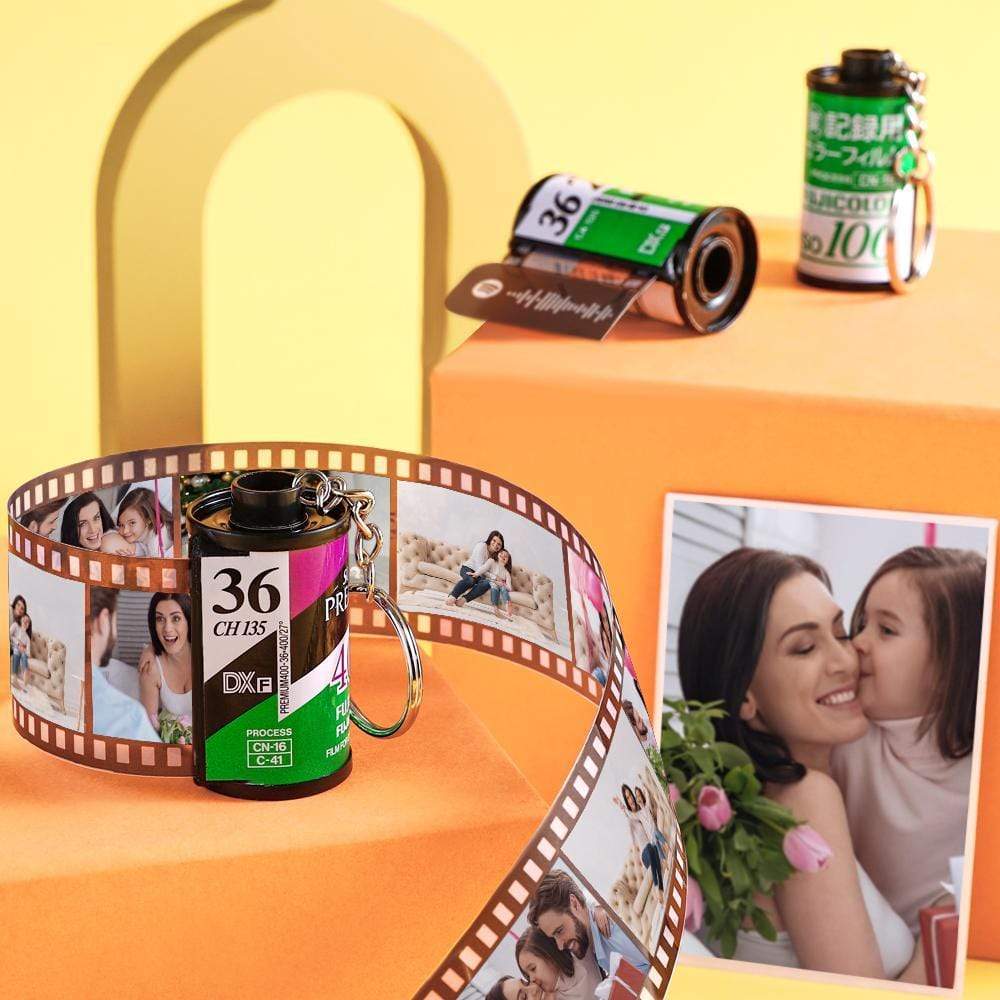 Custom Spotify Scan Keychain Gifts for Couples Multiphoto Yellow