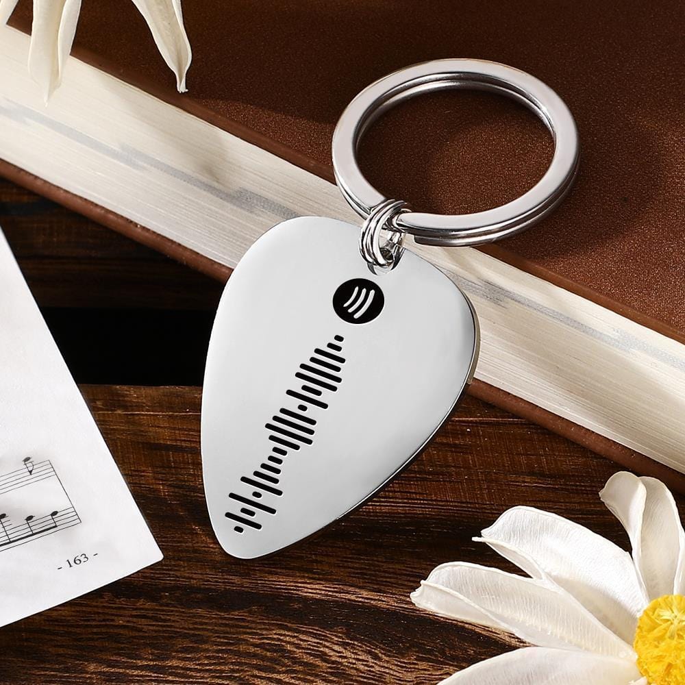 Spotify Keychain & Guitar Pick 2 in 1 Boyfriend Anniversary Gift