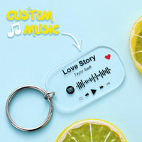 Custom Music Keychain Spotify Keychain Gifts for Her Colorful