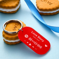 Spotify Scan Code Keychain Music Keychain Gifts for Couple Red