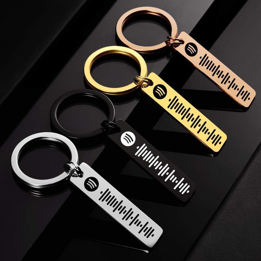 Custom Music Keychain Spotify Code Keychain Couple Keychains Best Gifts For Him